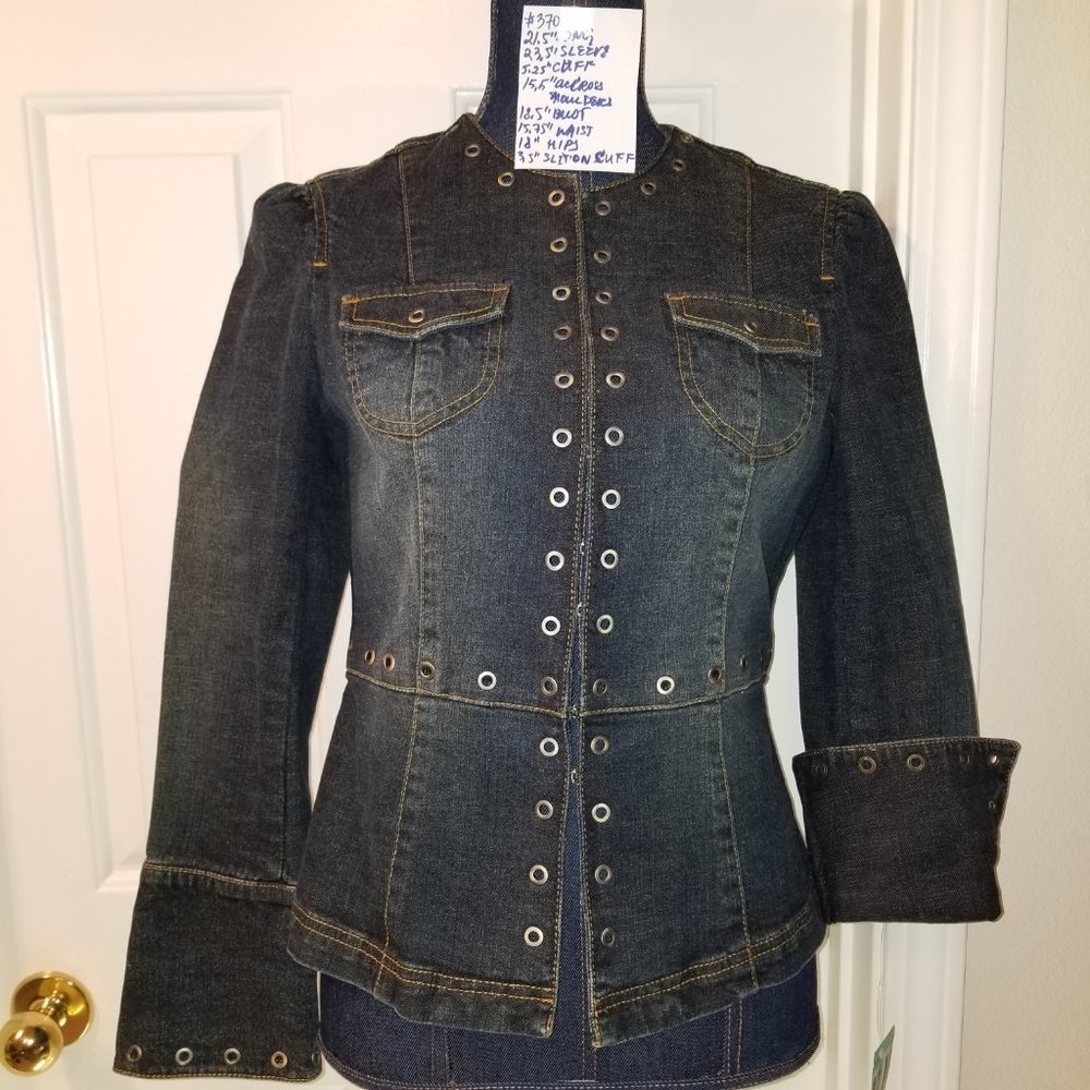 #370 NWT Classique Entier Grommet Denim Jacket SP